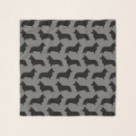 Cardigan Welsh Corgi Silhouettes Pattern Scarf<br><div class="desc">Cardi Lover's Scarf</div>
