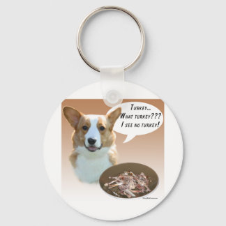 Cardigan Welsh Corgi Turkey Keychain