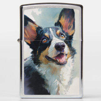 Cardigan Welsh corgi watercolor Zippo Lighter