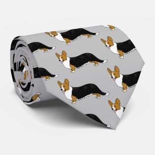 Cardigan Welsh Corgis Pattern Neck Tie
