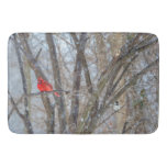 Cardinal and Chickadee Bath Mat