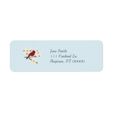 Cardinal And Dogwood Watercolor Address Labels