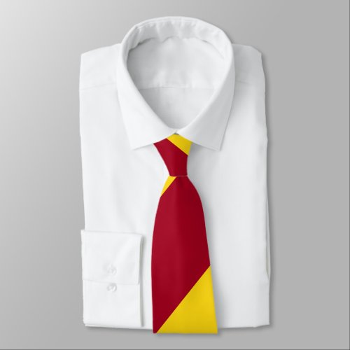 Cardinal and Gold Broad Regimental Stripe Tie