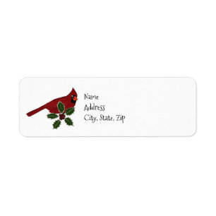 Cardinal and Holly Label