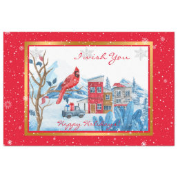 Cardinal And Landscape Customize Tissue Paper