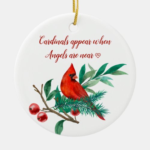 Cardinal Angels Remembrance Personalized Photo Cer Ceramic Ornament - Honor your loved one this Christmas with a custom photo memorial cardinal ornament. This unique christmas memorial ornament is the perfect keepsake to pay tribute to your loved ones.
Quote " Cardinals appear when Angels are near."
Customize with favorite loved one's photos, name and dates. Personalize with names, wonderful tribute to dad, mom, grandparents, aunts uncles, sisters and you can include family pets or a beloved dog.
 COPYRIGHT © 2020 Judy Burrows, Black Dog Art - All Rights Reserved. Cardinal Angels Remembrance Personalized Photo Ceramic Ornament 