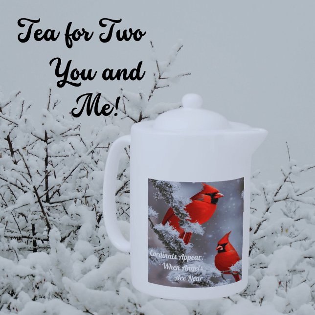 Cardinal Appear Angels Near Remembrance Teapot (Creator Uploaded)