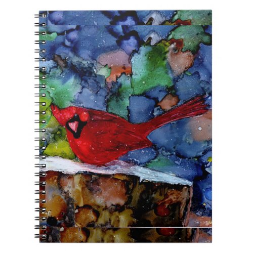 Cardinal At Night Notebook