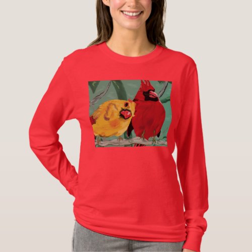 Cardinal Attraction womens long_sleeved tee red