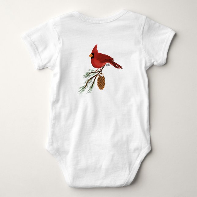 Cardinal Baby  Bodysuit (Back)