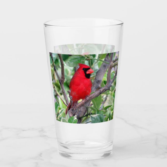 Cardinal - Backyard Bird Series - Shaker Glass (Front)