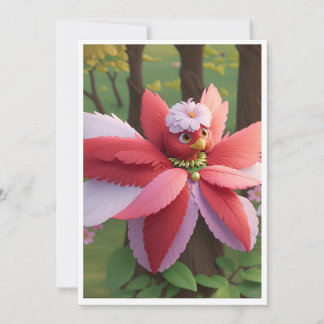 Cardinal Bee Christmas Holiday Card