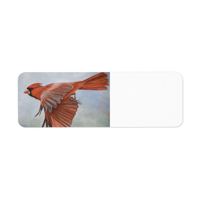 Cardinal Bird Art Return Address Labels (Front)