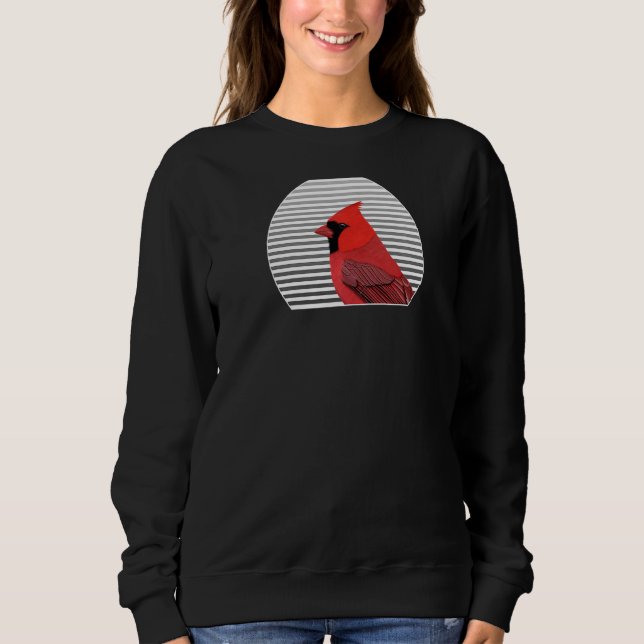 Cardinal Bird Birder Bird Birdwatcher Animal Biolo Sweatshirt (Front)