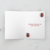 Cardinal Bird Birthday Card (Inside)