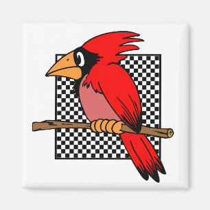 CARDINAL BIRD  DESIGN MAGNET