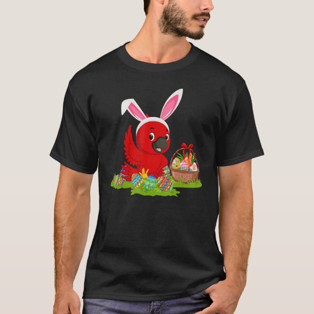 Cardinal Bird Easter Egg Hunt Bunny Cardinal Easte T-Shirt (Front)