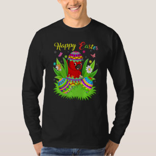 Cardinal Bird  Floral Easter Egg Funny Cardinal Ea T-Shirt