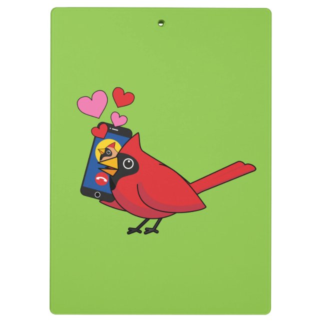 Cardinal Bird Love Mating Calls Clipboard (Back)
