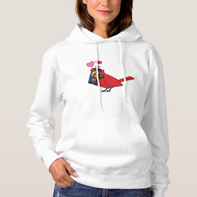 Cardinal Bird Love Mating Calls Hoodie (Front)