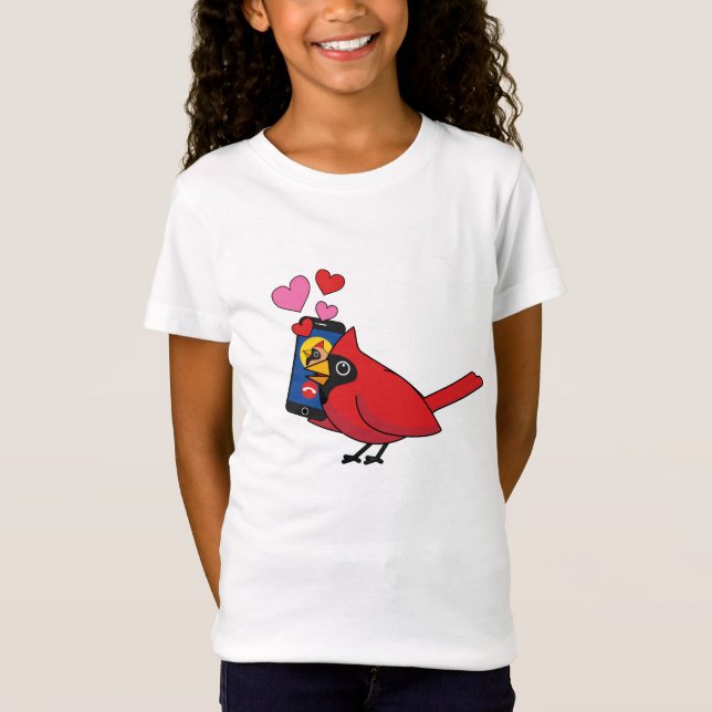 Cardinal Bird Love Mating Calls T-Shirt (Front)