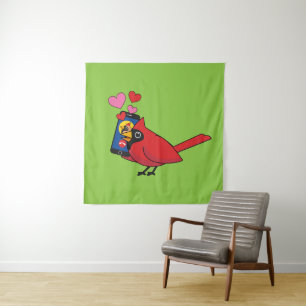 Cardinal Bird Love Mating Calls Tapestry