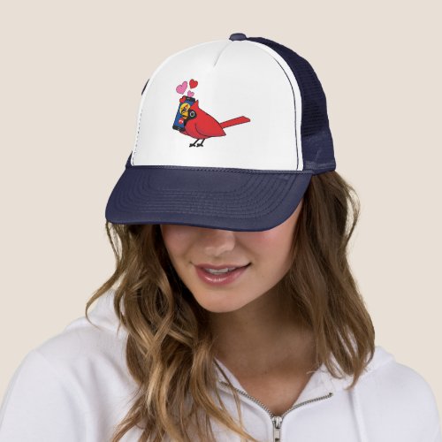 Cardinal Bird Love Mating Calls Trucker Hat