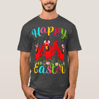 Cardinal Bird Lover Easter Egg Bunny Cardinal Happ T-Shirt