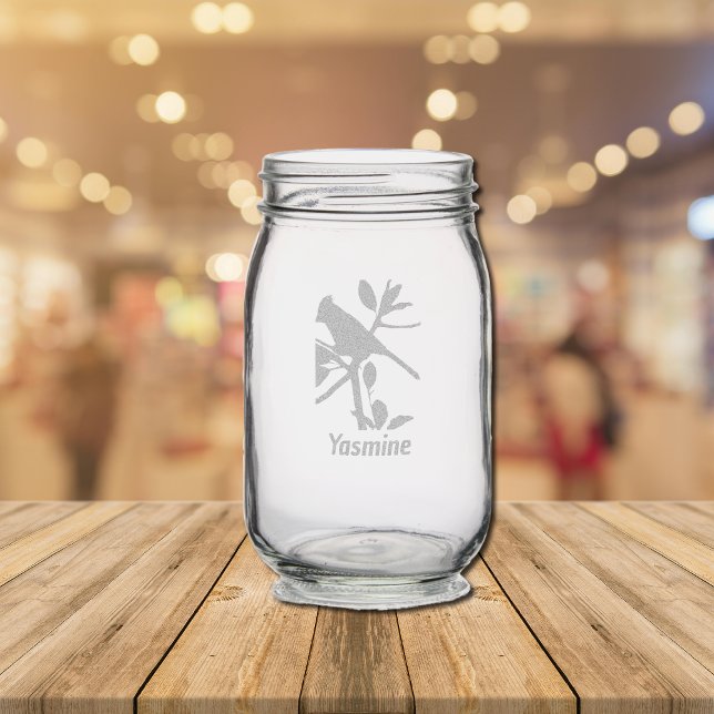 cardinal bird  mason jar (Creator Uploaded)