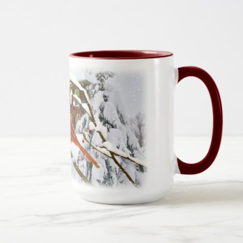 Cardinal Bird Snow Winter Mug