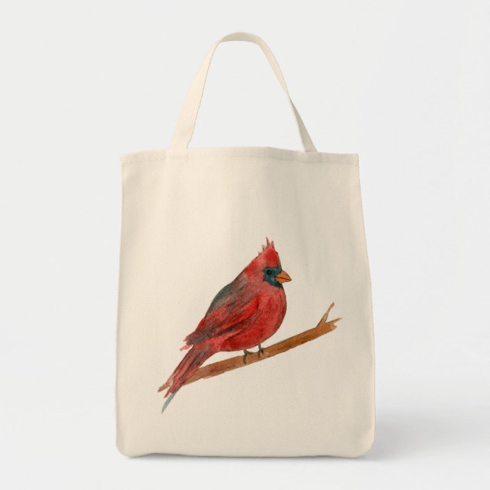Cardinal Bird Watercolor Painting Wildlife Tote Bag Zazzle Com