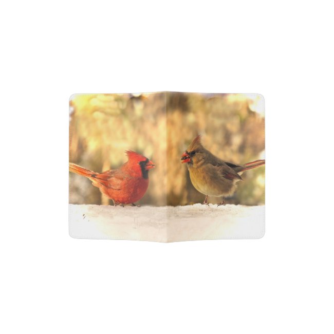 Cardinal Birds in Autumn Passport Holder