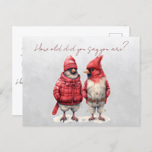 Cardinal Birthday Card How Old Did You Say You Are