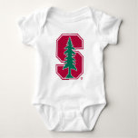 Cardinal Block &quot;s&quot; With Tree Baby Bodysuit at Zazzle