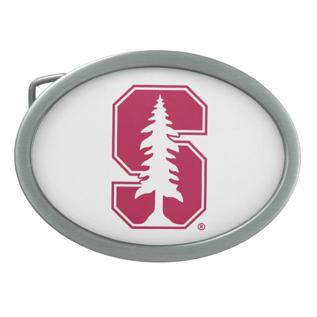 Cardinal Block "S" with Tree Belt Buckle (Front)