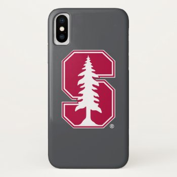 Cardinal Block "s" With Tree Iphone X Case by Stanford at Zazzle