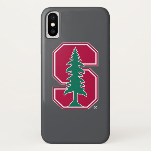 Cardinal Block S with Tree iPhone X Case