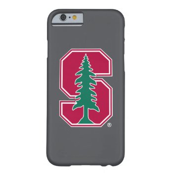 Cardinal Block "s" With Tree Barely There Iphone 6 Case by Stanford at Zazzle