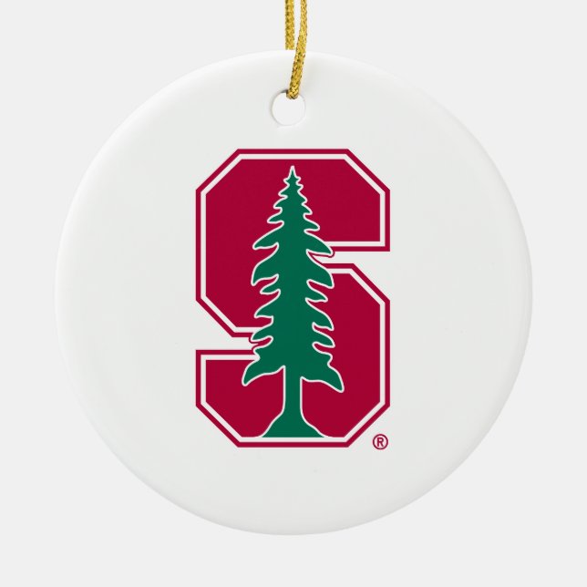 Cardinal Block "S" with Tree Ceramic Ornament (Front)