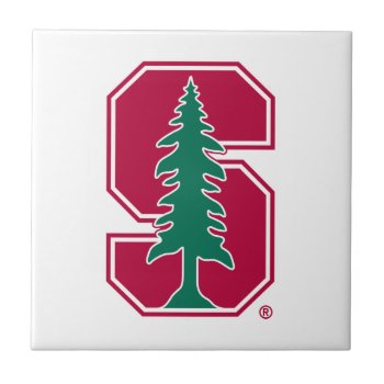 Cardinal Block "s" With Tree Ceramic Tile by Stanford at Zazzle