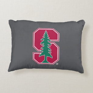 Cardinal Block "S" with Tree Decorative Pillow