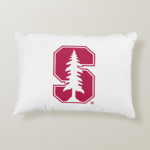 Cardinal Block "S" with Tree Decorative Pillow