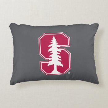 Cardinal Block "s" With Tree Decorative Pillow by Stanford at Zazzle