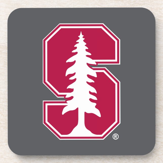 Cardinal Block "S" with Tree Drink Coaster (Front)