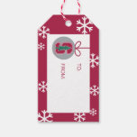 Cardinal Block &quot;S&quot; with Tree Gift Tags