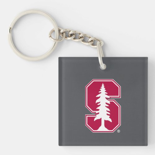 Cardinal Block S with Tree Keychain