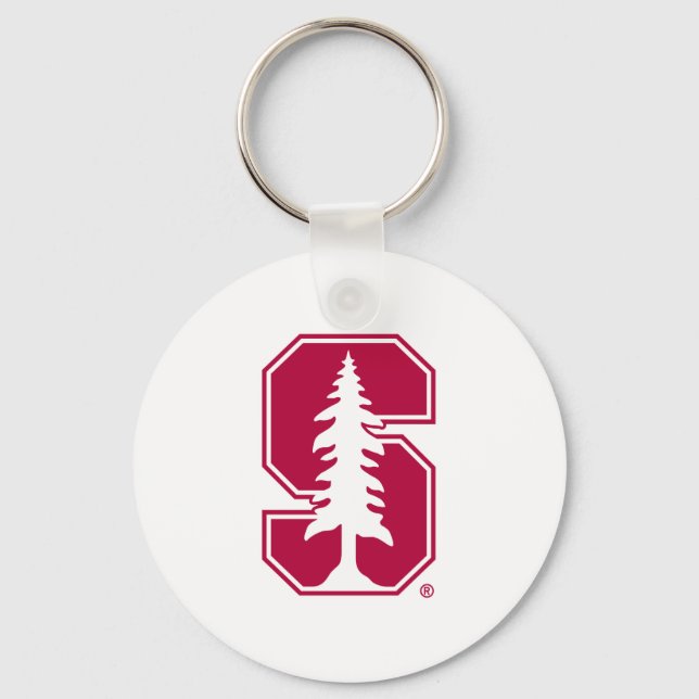 Cardinal Block "S" with Tree Keychain (Front)