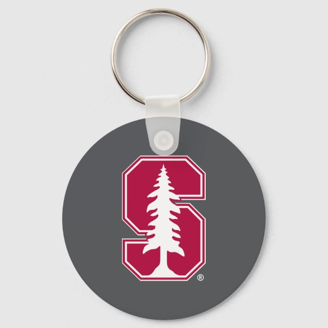 Cardinal Block "S" with Tree Keychain (Front)