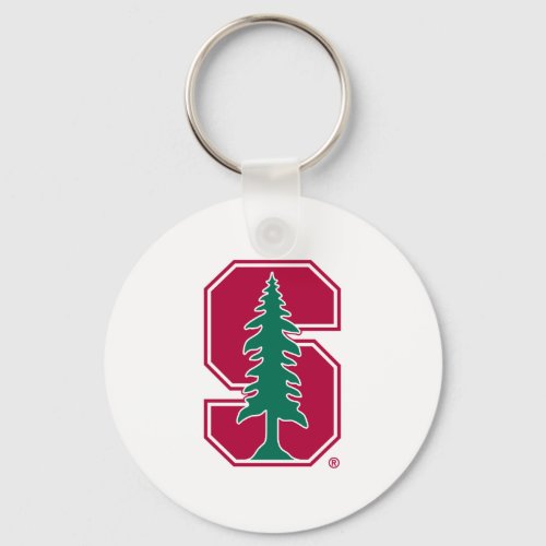 Cardinal Block S with Tree Keychain