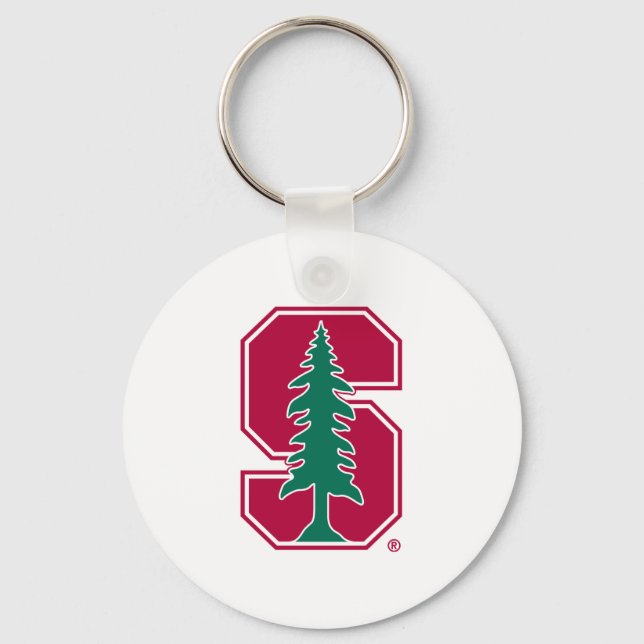 Cardinal Block "S" with Tree Keychain (Front)